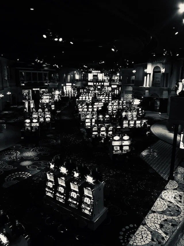 Machines in a dark, very dark room. Photograph is copright TN Smith 2026.