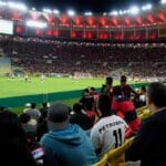 Inside the Maracanã Stadium for a night game. Part of my Brazil trip.