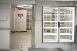 The now closed Glebe morgue showing a Danger sign.