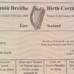 A section of my grandmother's Irish birth certificate from the early 1900s.